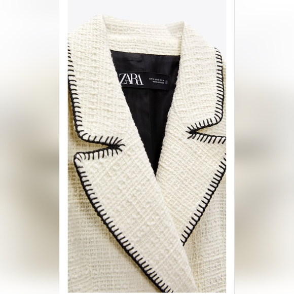 NWT Zara topstiched double breasted blazer - Picture 10 of 14